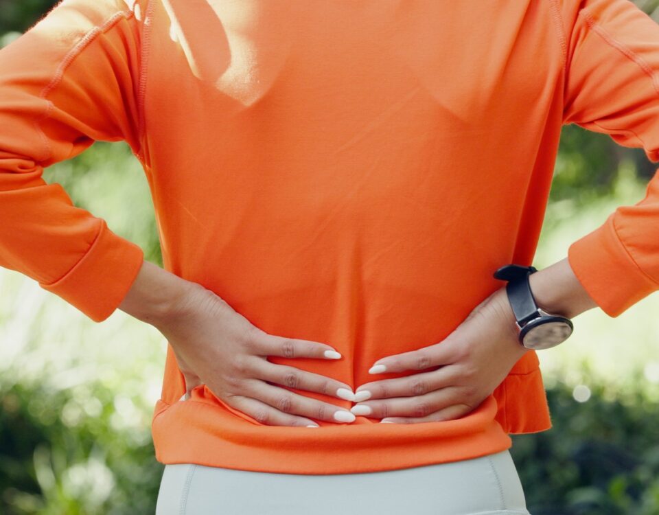 Stretching, massage and warm up with woman before running for fitness, training or exercise in park